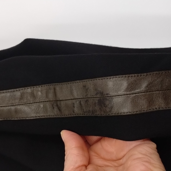 SANDRO H12 Rythme Black Dress Lamb Leather Trim Feel Sleeves Size 3 GORG… - Picture 11 of 13